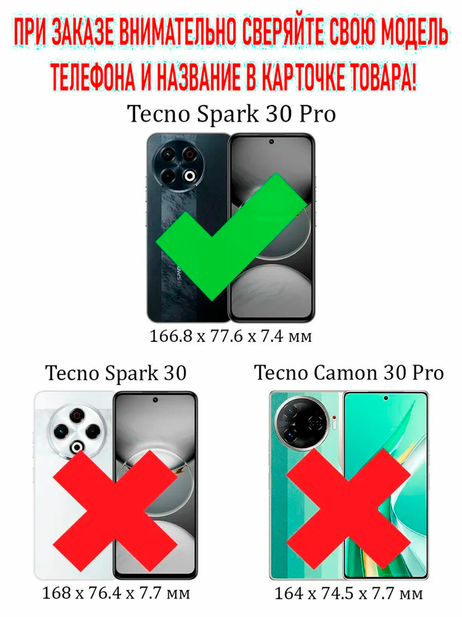 Чехол книжка для Tecno Spark 30 Pro (4G) c магнитной застежкой / Спарк 30 Про c отделением под карты (синяя) — фото 1
