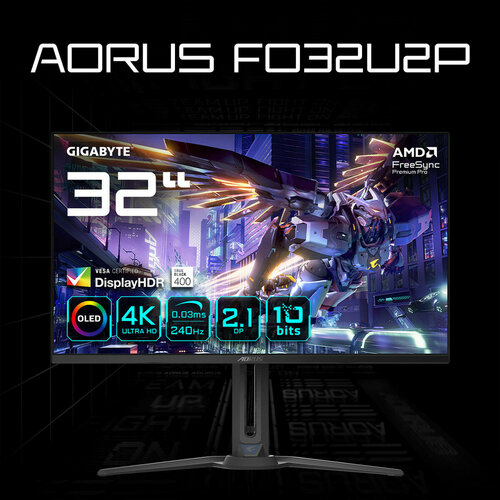 315 Монитор AORUS FO32U2P-EK OLED 3840x2160 240 Гц 160990₽