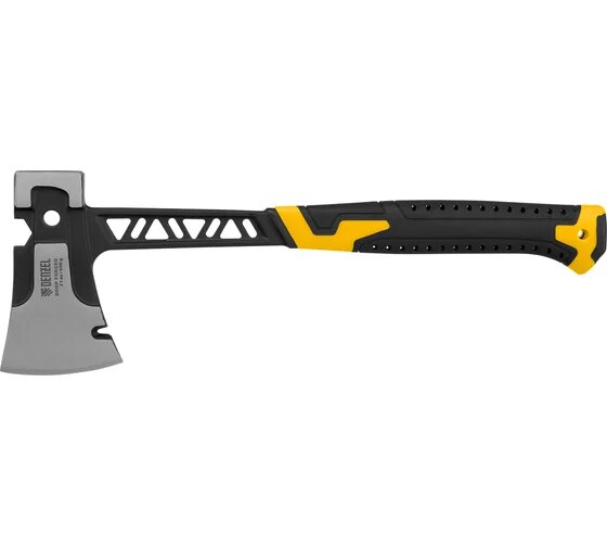 Цельнокованый топор Denzel 600 г двухкомпонентная обрезиненная рукоятка 21499