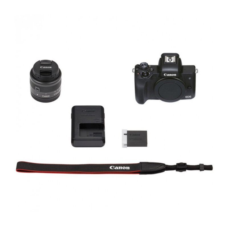 Цифровая фотокамера Canon EOS M50 Mark II Kit EF-M 15-45mm f/3.5-6.3 IS STM — фото 1
