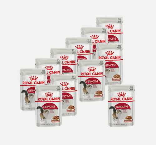 Изображение товара Royal Canin Влажный корм Инстинктив для кошек кусочки в соусе, 0.085 кг х 12 шт.