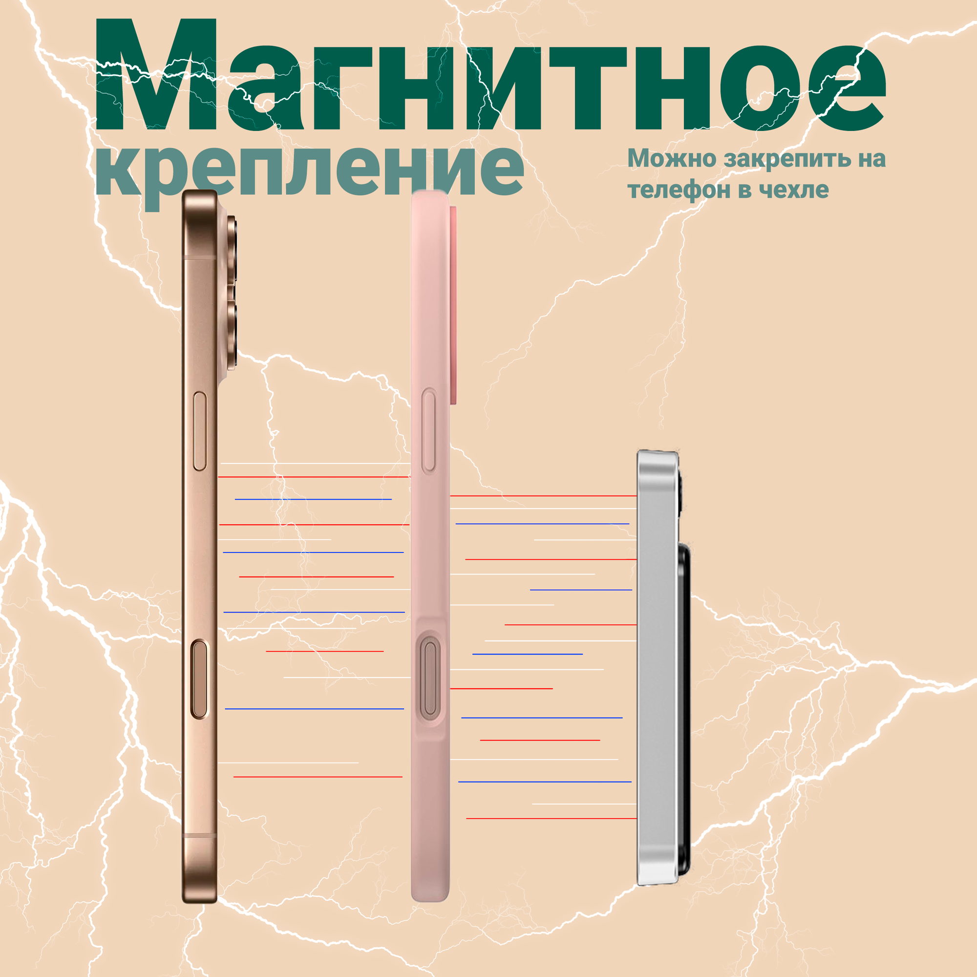 Портативный аккумулятор 10000 mAh, Fast Charging с магнитной беспроводной зарядкой Magsafe для iPhone и Android, Белый — фото 1