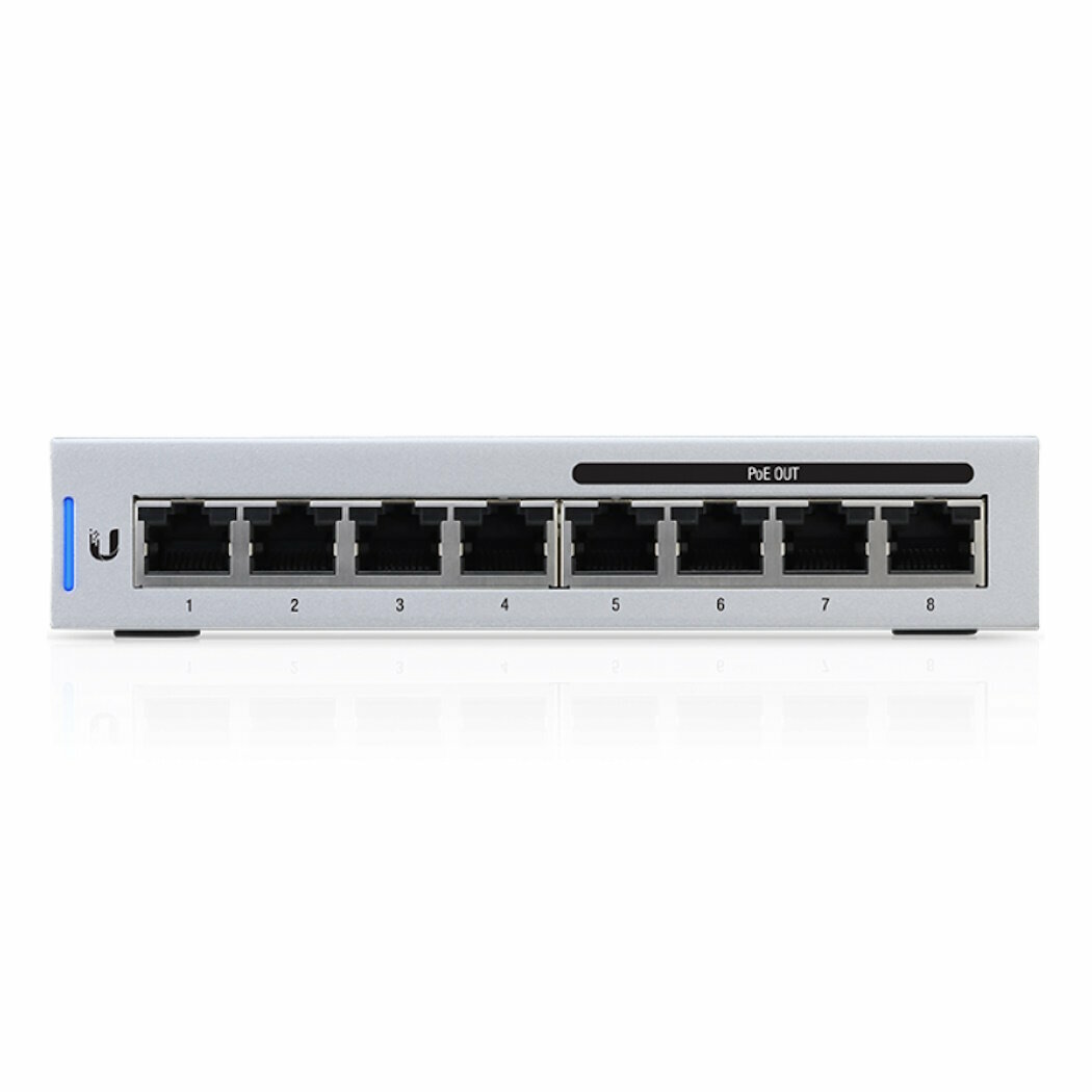 Коммутатор Ubiquiti UniFi Switch US-8-60W управляемый, 8 портов 1000 Мбит/с, 4 порта PoE 60 Вт
