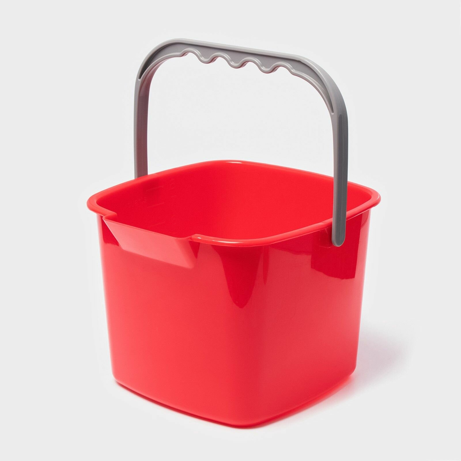 Ведро для уборки объем 7.5 л размер 25.2х25.5х18.7 см цвет красный