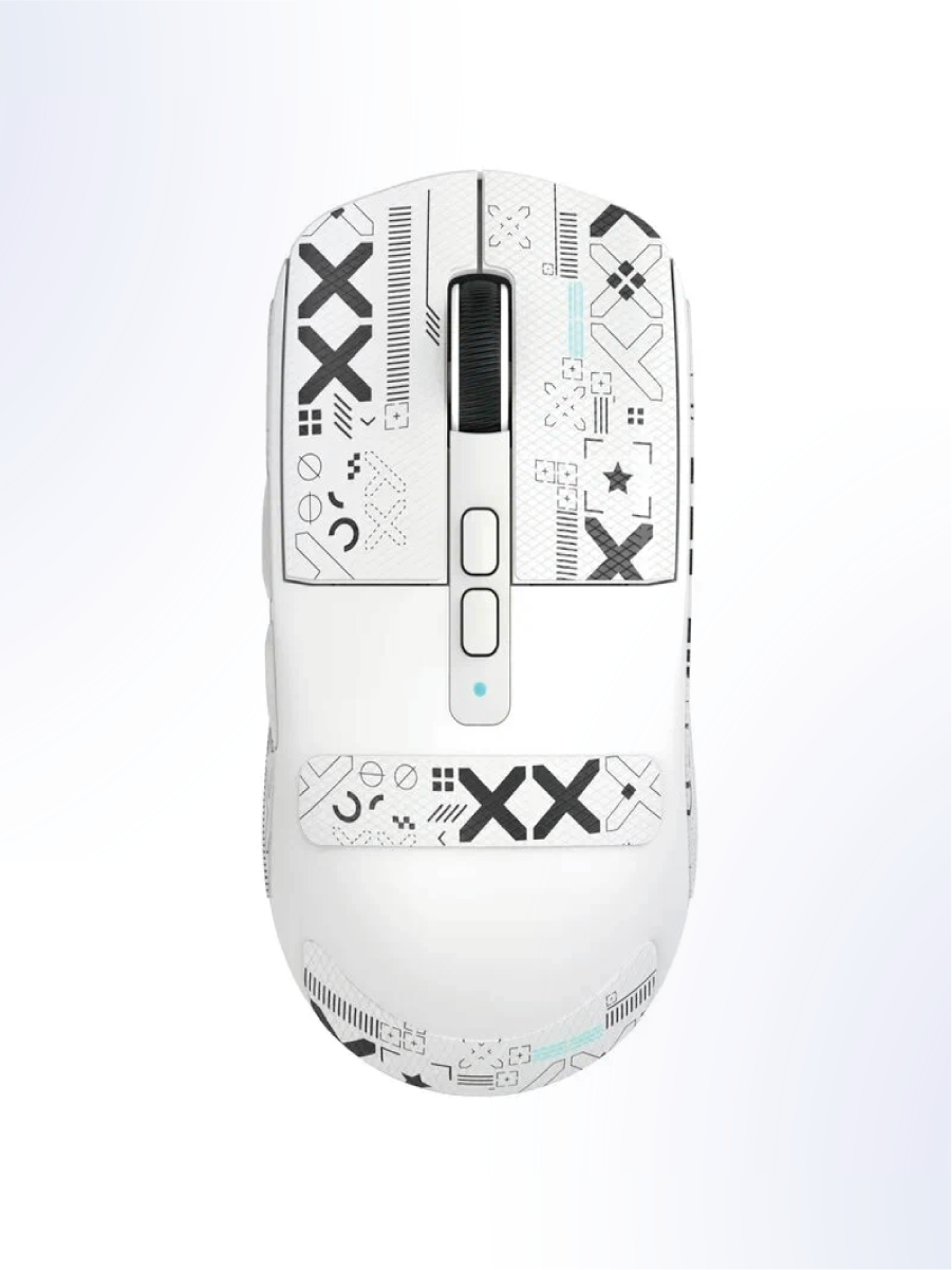 Игровая мышь беспроводная Attack Shark X6 сенсор PAW 3395, док-станция, белая — фото 1