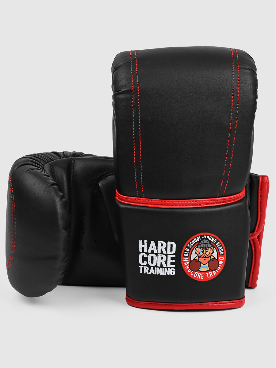 Снарядные боксерские перчатки Hardcore Training Marcello Black/Red L/XL