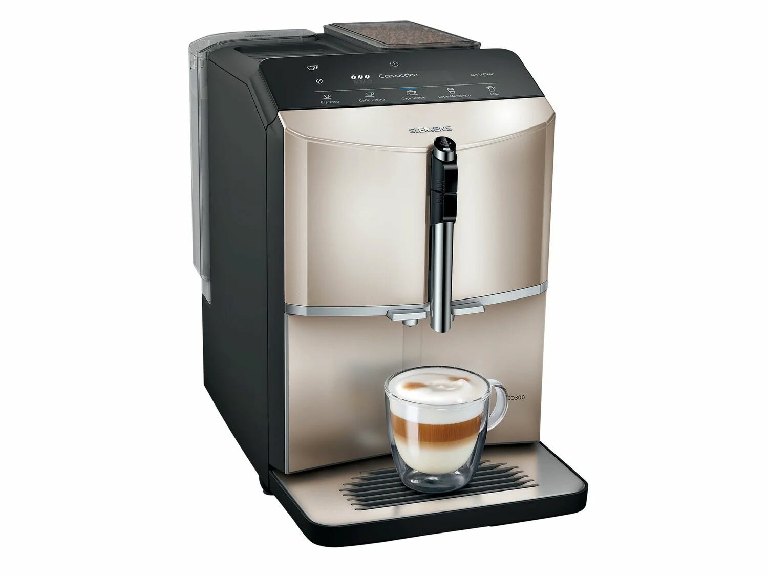 Кофемашина Siemens EQ300, сенсорное управление, 15бар, бежевая TI353204RW