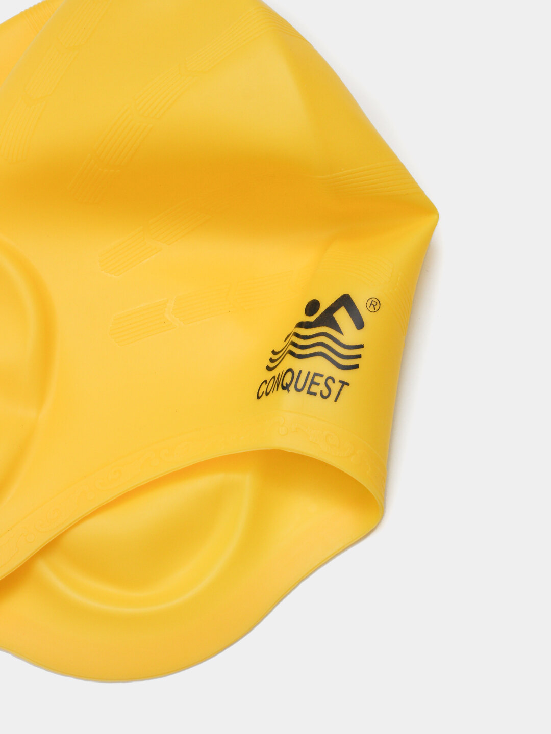 Шапочка для плавания Conquest, для мужчин и женщин, силикон, жёлтая — фото 1