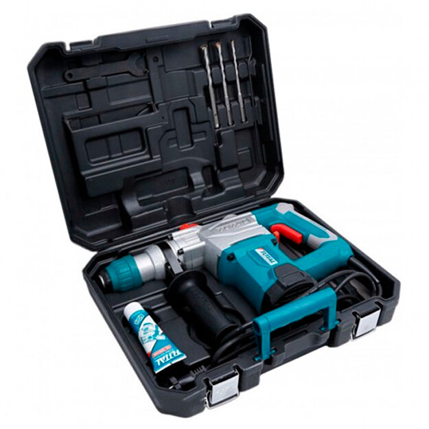 Перфоратор TOTAL TH110286, SDS-Plus, 1050W, 4000уд/мин, кейс — фото 1