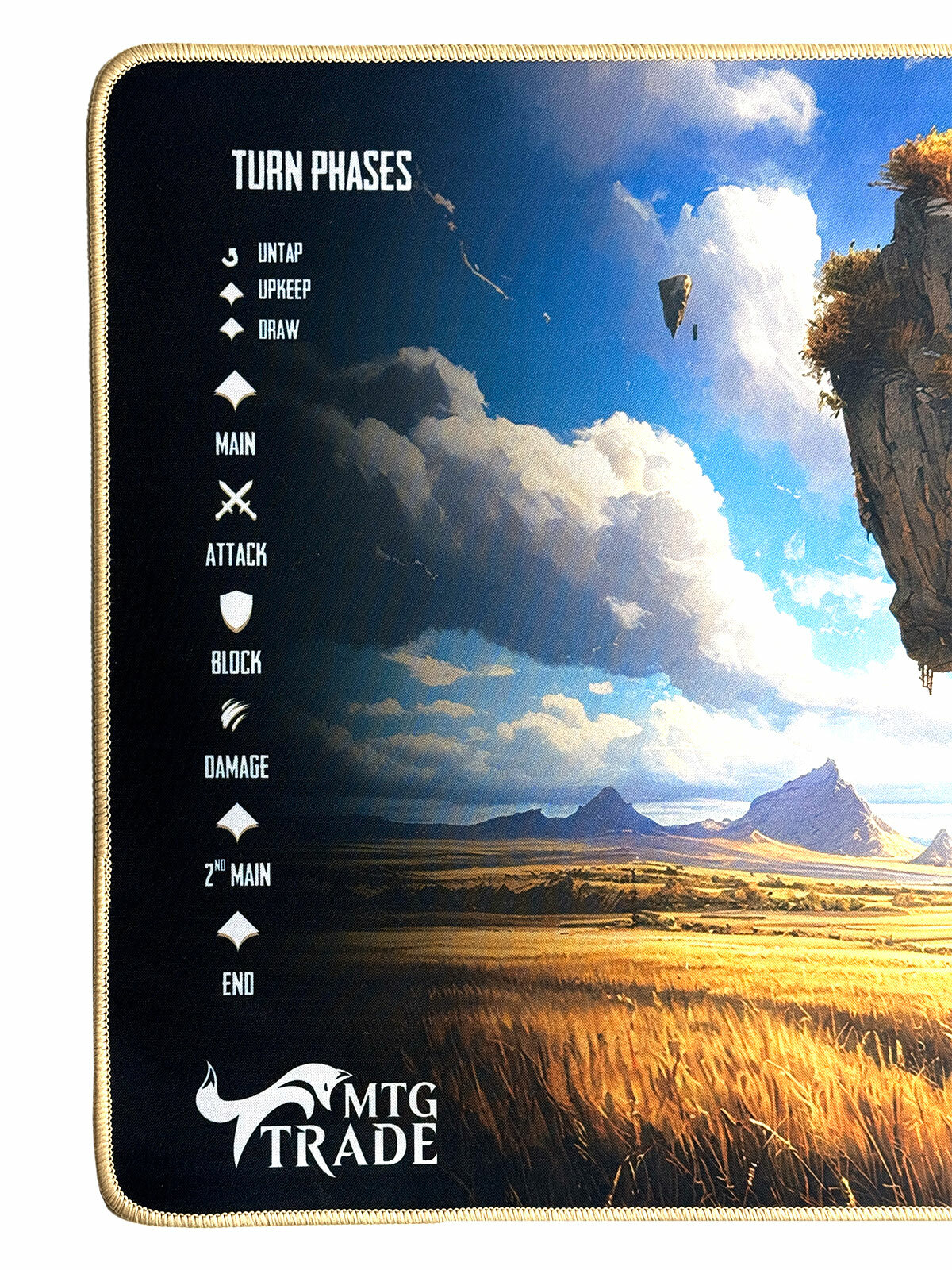 Игровой коврик для мыши и MTG MTGTRADE Равнина Эдр 60x35 см с прошитыми краями — фото 1