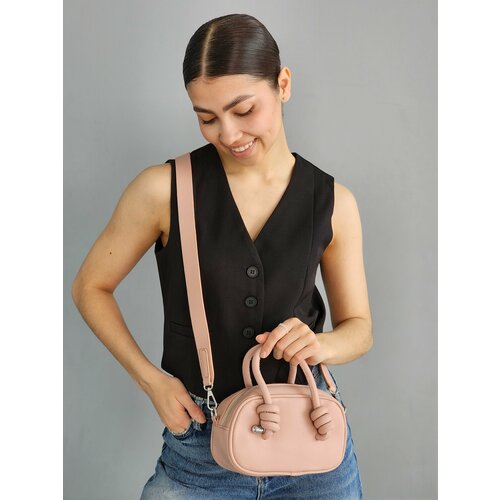 Сумка кросс-боди Evangelina May Сумка кросс-боди, фактура зернистая, розовый