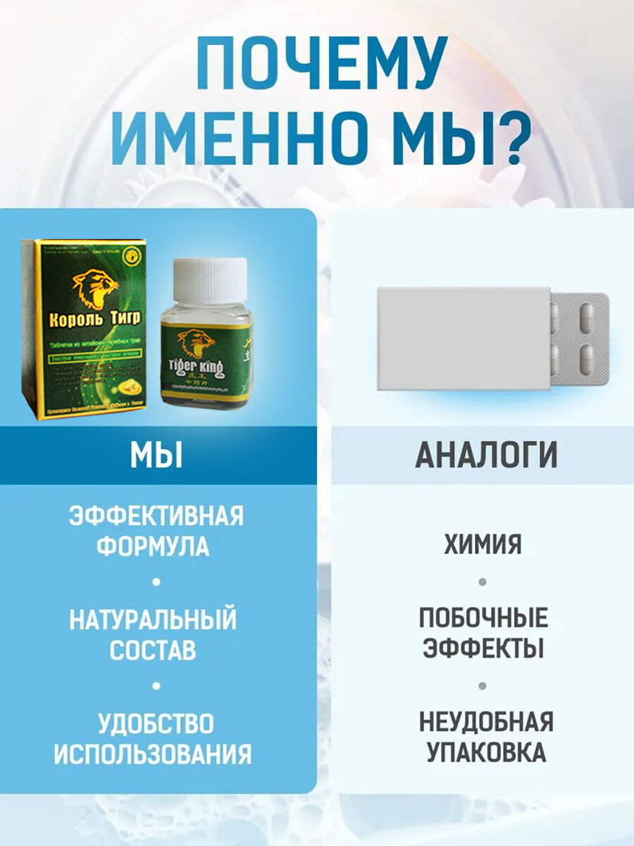 Изображение Пищевая добавка быстродействующая, возбудитель для мужчин, "Король тигр, Tiger King", Виагр а для мужчин