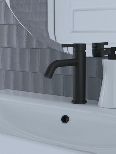 Изображение товара Смеситель для раковины из нержавеющей стали черный увеличенный / гарантия 5 лет / коллекция Vessel