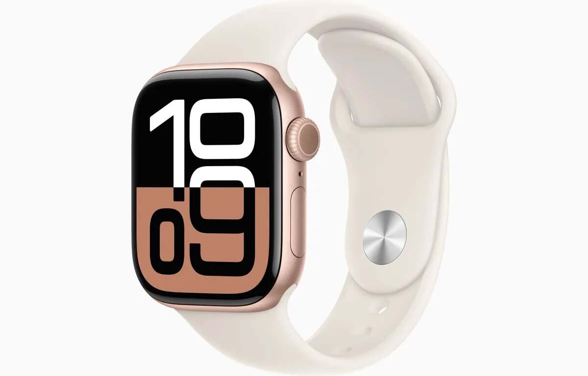 Умные часы Apple Watch S10 42mm Rose Gold S/M, Starlight SB