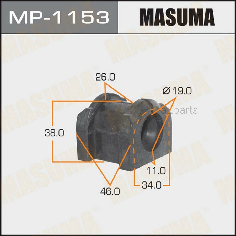 MASUMA MP-1153 втулка стабилизатора заднего! \ Mitsubishi Outlander GF2W GF3W 12>