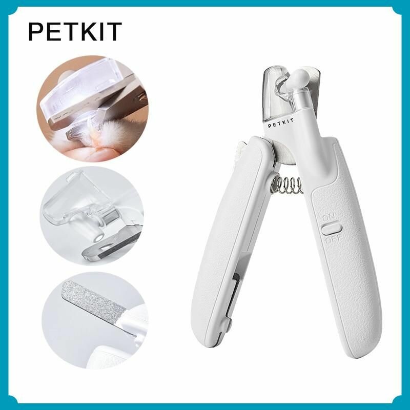 PETKIT Триммер для когтей с LED подсветкой Антиразбрызгивание + пилочка Автопружина, эргономичный дизайн