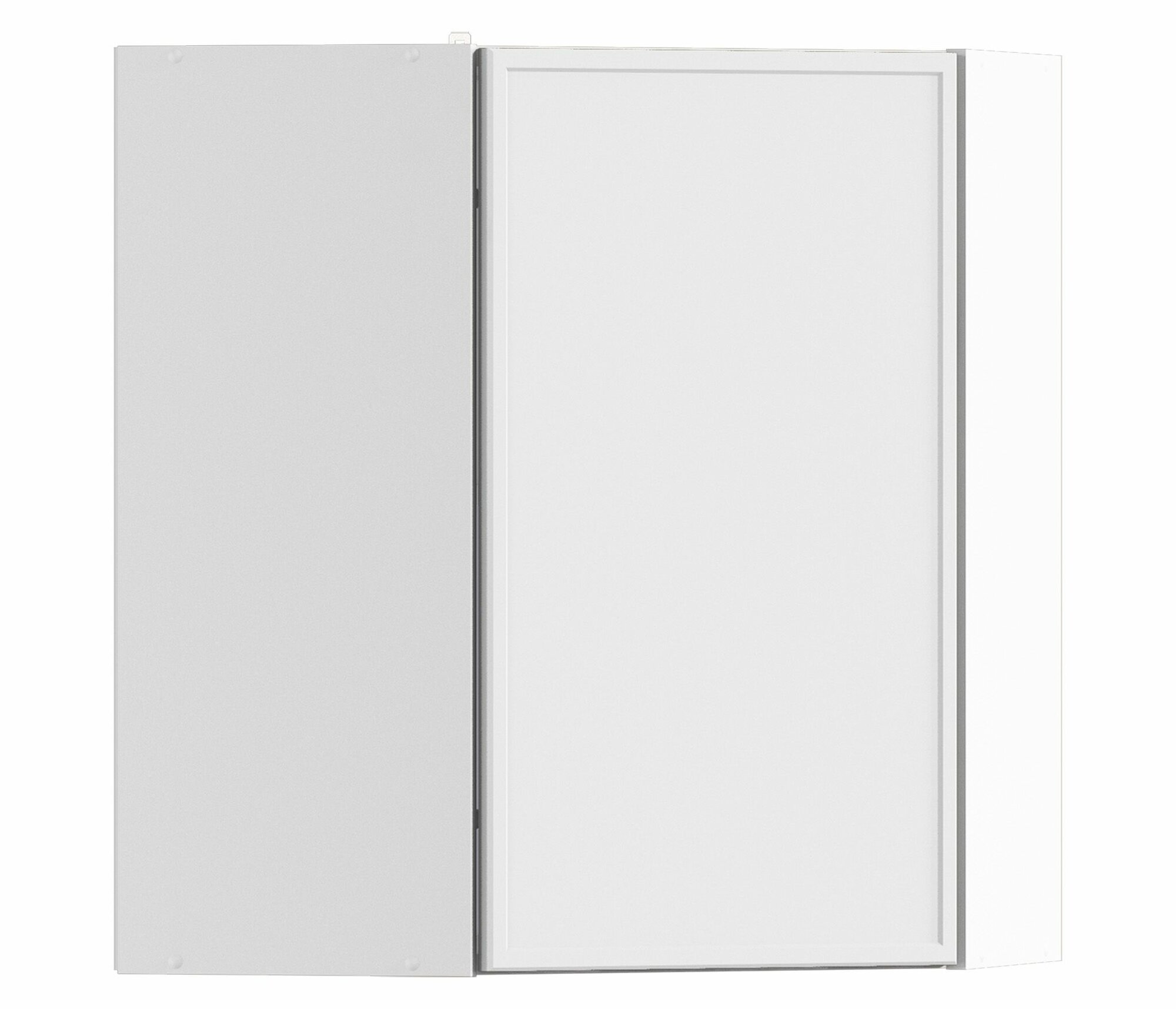 Кухонный модуль навесной столплит Регина РПУ/1-60 угловой Белый/МДФ Квадро Белый 60х72х60 см.