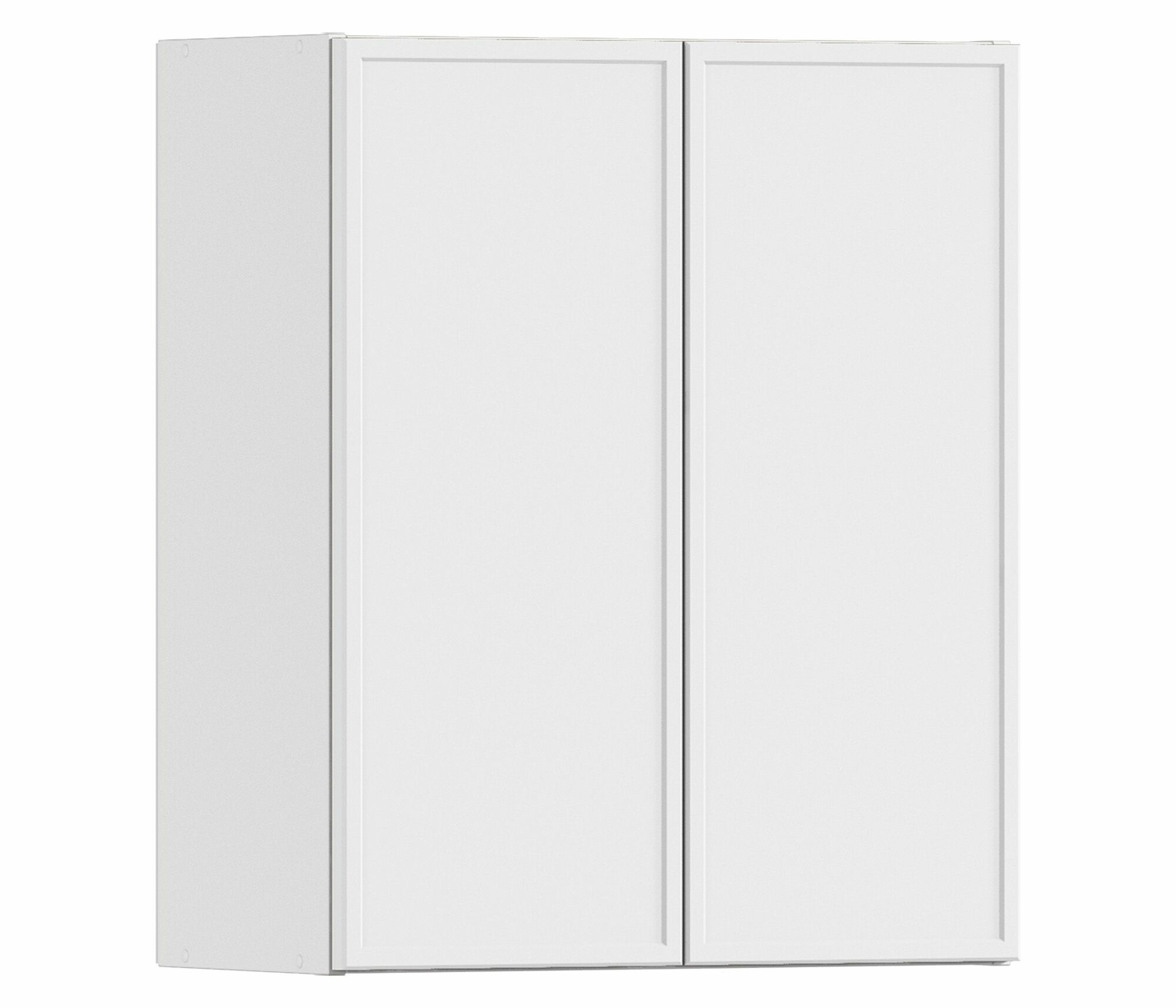 Кухонный модуль навесной шкаф столплит Регина РП-60 с двумя фасадами Белый/МДФ Квадро Белый 60х29х72 см