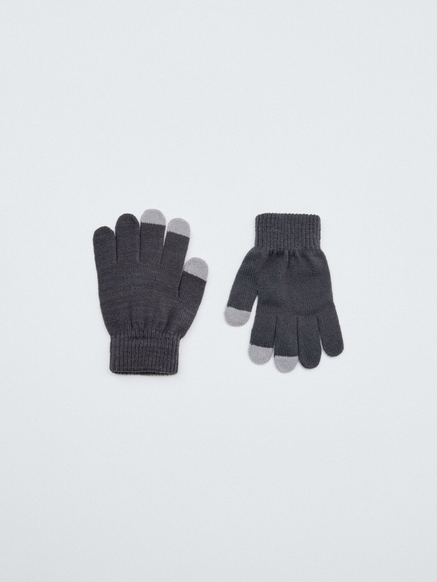 Перчатки Sela для мальчиков размер 3/4YEARS темно-серый