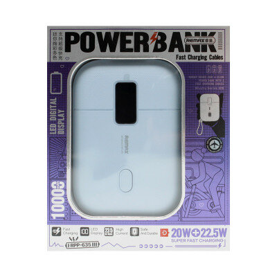 Внешний аккумулятор Remax RPP-635 10000mAh, голубой