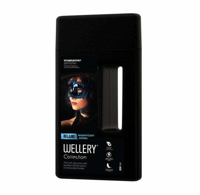 Кондиционер для белья Wellery Collection Blue Белая роза и кокосовая вода 0.9л - фото №18