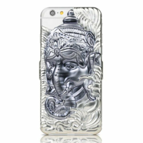 Чехол накладка для айфон Iphone 6/6S Ganesha серебро