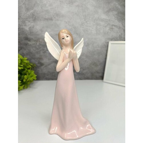 фарфоровая статуэтка ангела молитва Фигурка фарфоровая нежный ангел 17 см