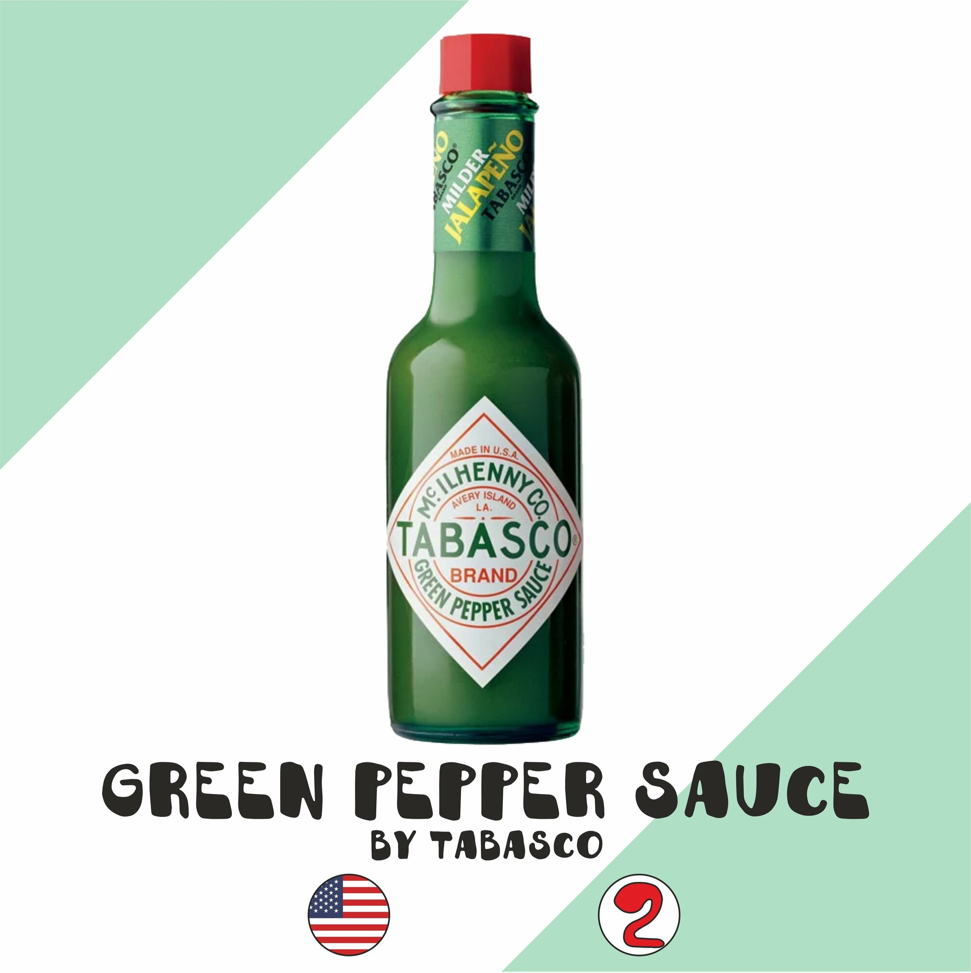 Соус острый Tabasco "Green pepper sauce/Зеленый перечный" (Табаско)