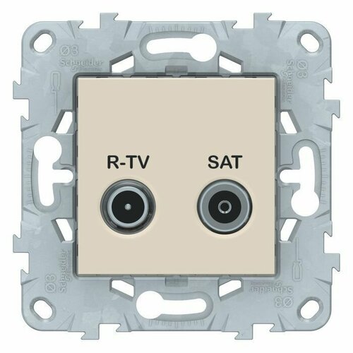 Розетка R-TV/ SAT оконечная бежевый UNICA NEW, NU545544 schneider electric unica бежевый розетка r tv sat единственная mgu5 454 25zd