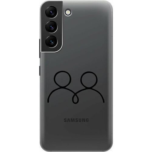 Силиконовый чехол на Samsung Galaxy S22, Самсунг С22 с 3D принтом Couple Lines прозрачный силиконовый чехол на samsung galaxy s22 самсунг с22 с 3d принтом couple lines прозрачный