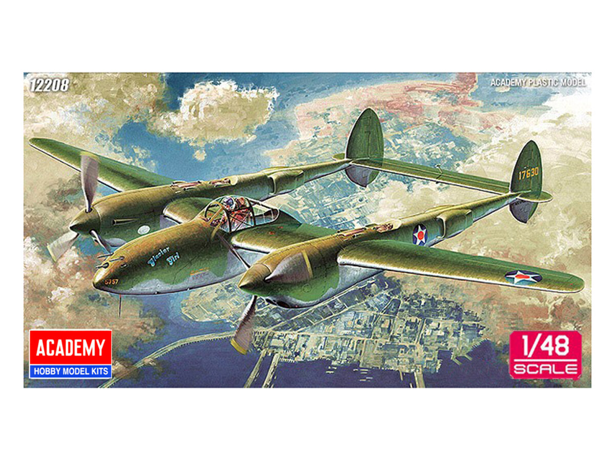 12208 Academy Истребитель P-38F Lightning "Glacier Girl" (1:48)