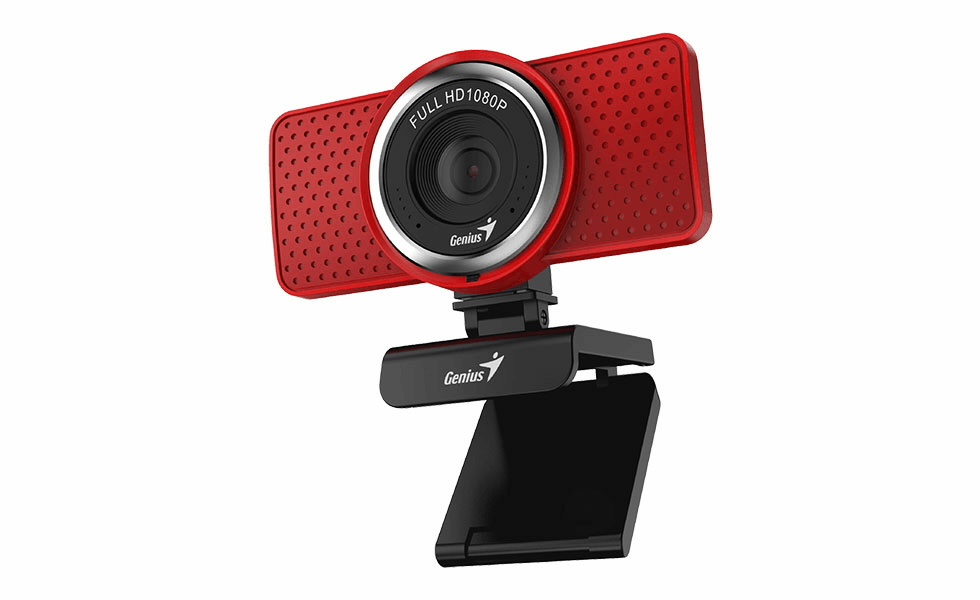 Genius Веб-камера Genius ECam 8000 красная (Red) new package, 1080p Full HD, Mic, 360°, универсальное мониторное крепление, гнездо для штатива