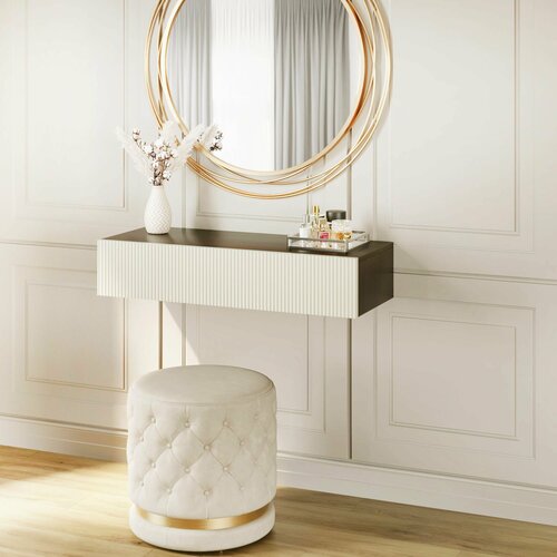 Консоль подвесная туалетный столик Фокстрот 90х35х18 Дуб Кантербери 8800₽