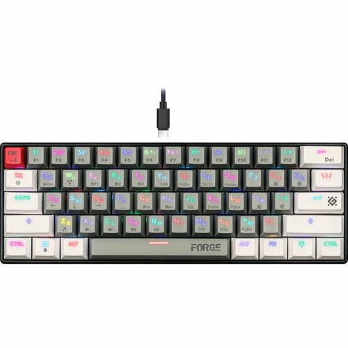 Клавиатура Defender GK-345 Forge RU,3в1,61кн+keycap set, крас. св