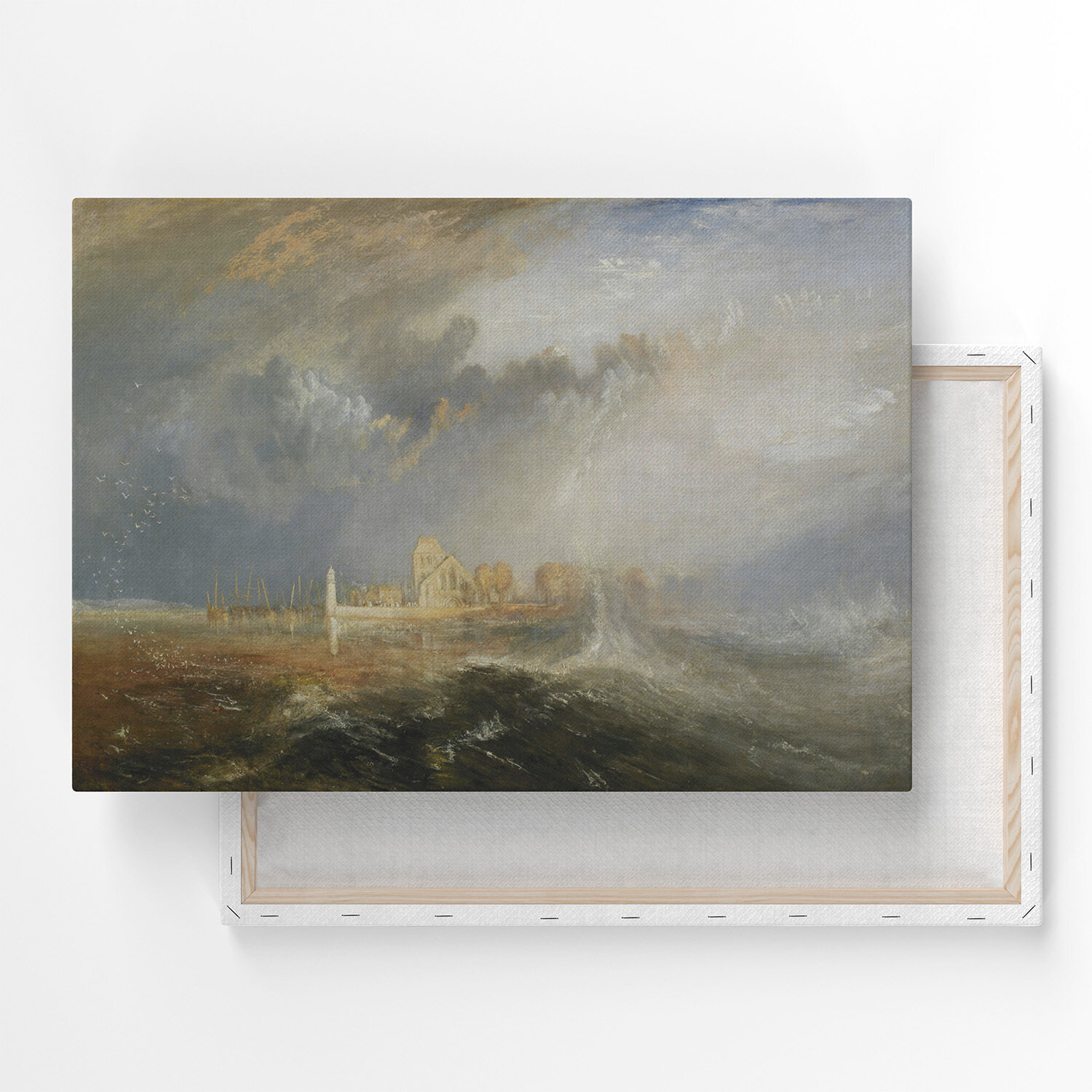 Картина на холсте, репродукция / Уильям Тёрнер - Quillebeuf, Mouth of the Seine / Размер 30 x 40 см