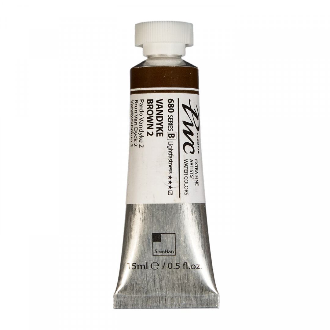 фото ShinHan Korea Краска акварельная ShinHanart "PWC" 680 (B) Ван Дик коричневый
