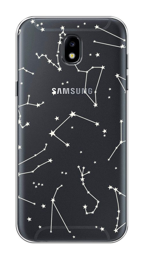 Силиконовый чехол на Samsung Galaxy J5 2017 / Самсунг Галакси J5 2017 "Созвездия", прозрачный