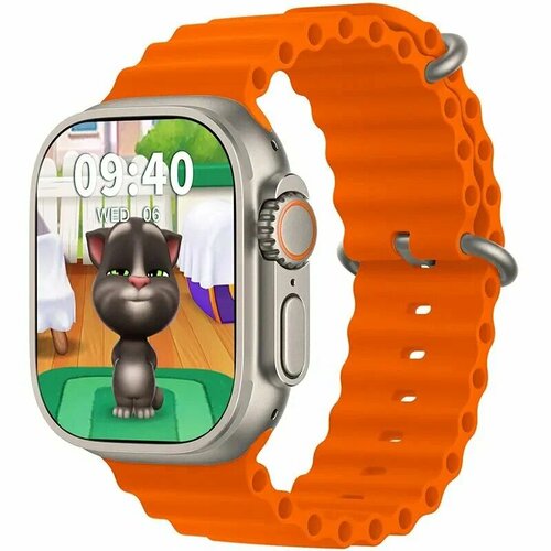 Умные смарт часы HK9 Ultra 2 Smart Watch, AMOLED, iOS, Android, Bluetooth, Уведомления,49mm. Оранжевые