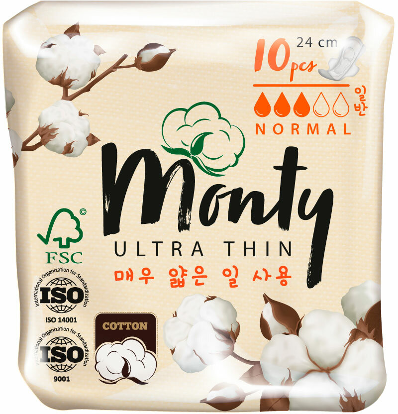 Прокладки Monty Ultra Thin Нормал 10шт