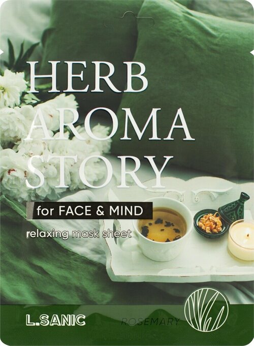 L.Sanic Herb Aroma Story Rosemary Relaxing Mask Sheet Тканевая маска с экстрактом розмарина и эффектом ароматерапии 25мл
