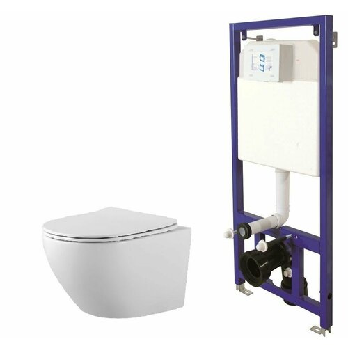 Инсталляция с подвесным унитазом Basardo (BS-112-125) комплект 2 в 1