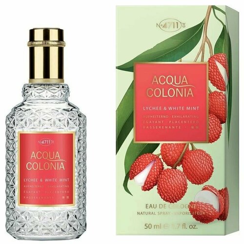 4711 одеколон Acqua Colonia Lychee & White Mint, 50 мл