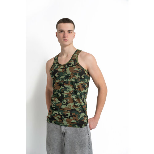 фото Майка, размер 52, зеленый, коричневый евгения кутьева