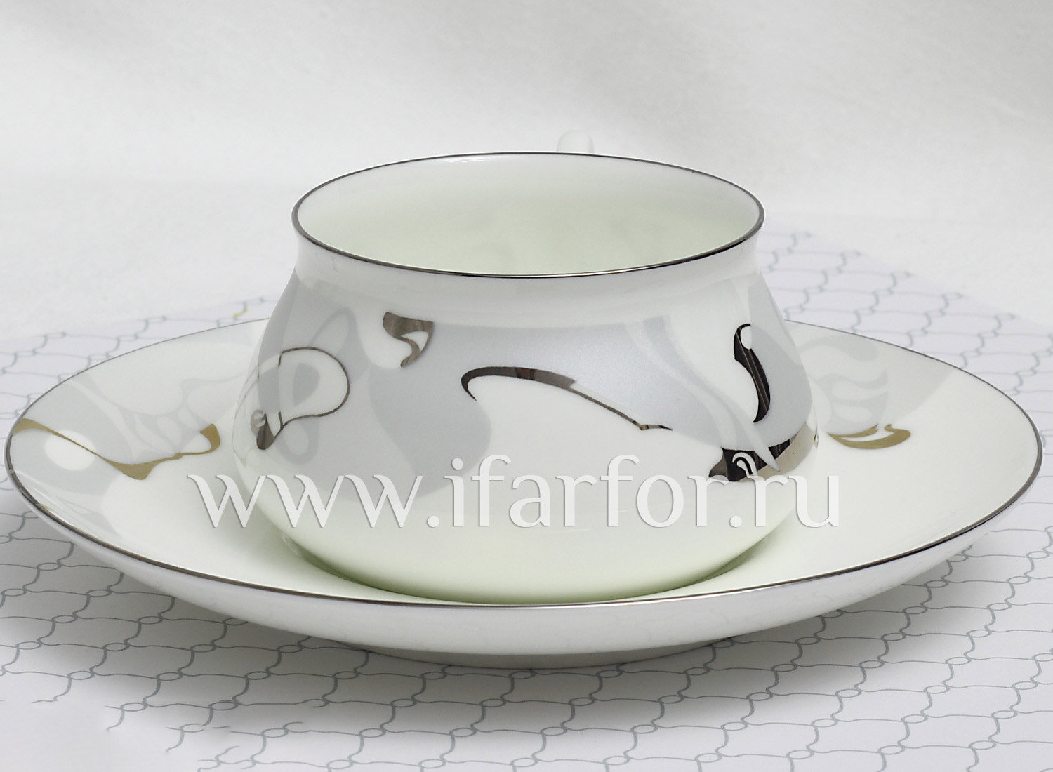 Чашка с блюдцем кофейная ИФЗ Билибина 1 Крокус 180 мл - фото №3