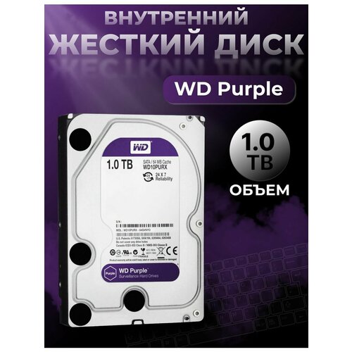 Жесткий Диск HDD Western Digital Purple 1TB 3,5 SATA III