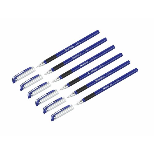 Набор из 6 шт. - Ручка шариковая Berlingo xFine синяя, 0,3 мм