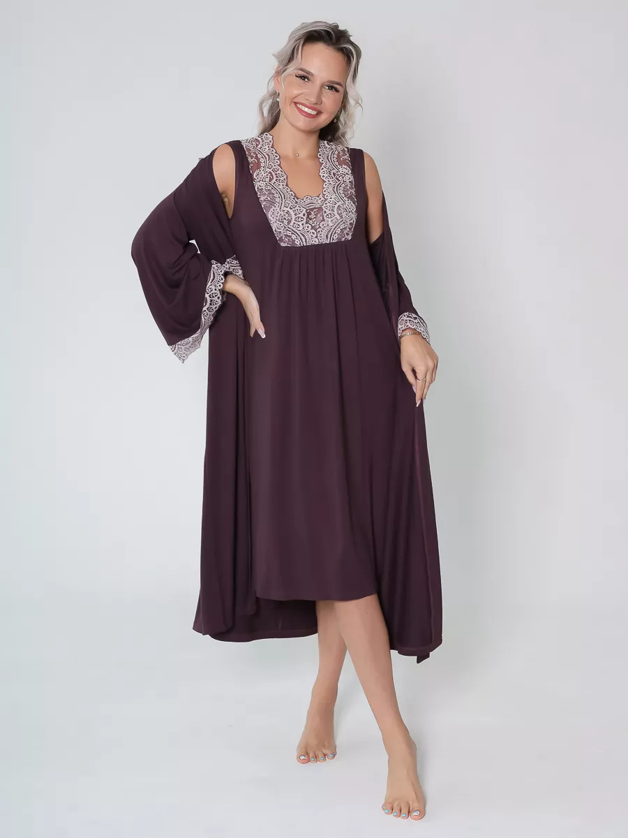 Комплект Текстильный Край, размер 50, фиолетовый, лиловый - фотография № 9