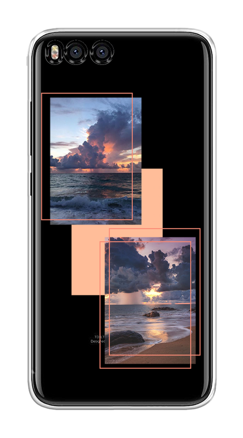 Силиконовый чехол на Xiaomi Mi 6 / Сяоми Ми 6 "Sky collage", прозрачный