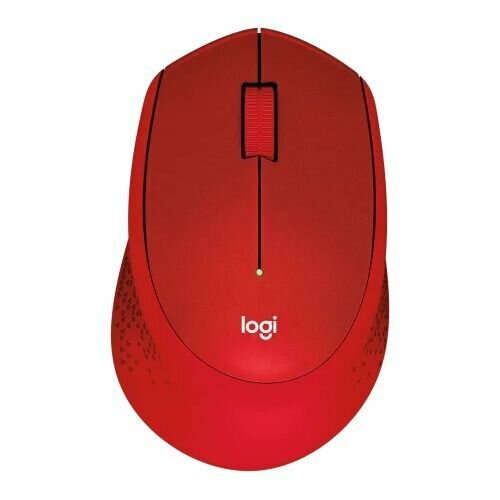 Мышь Logitech M331 Silent Plus, оптическая, беспроводная, USB, красный [910-004916]