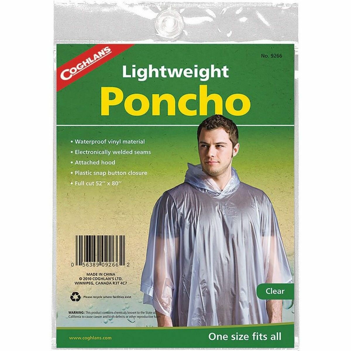 Пончо-дождевик туристический Coghlans Emergency Poncho